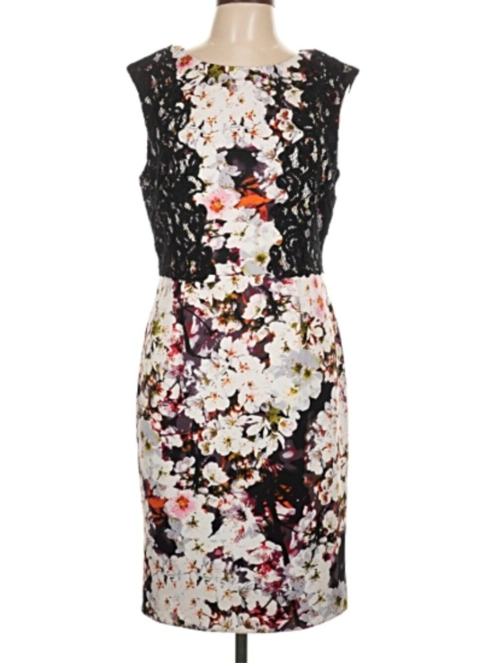 Adrianna Papell Print Multi Color Cocktail Dress Size 12